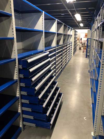 Steel Shelving, Small Parts Storage