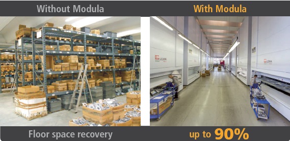 Modula Vertical Lift for commercial storage