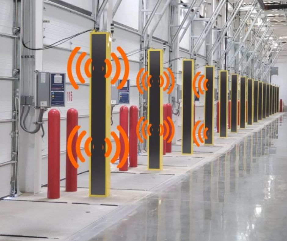 RFID sensors for warehouse security.