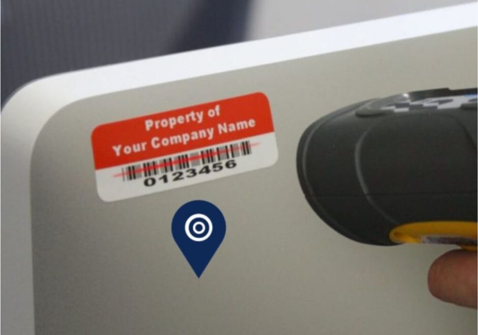 Asset check-in and check-out procedure with barcode.